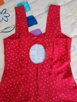 Vestido Rojo Tirantes Anchos. Vintage Dressing.