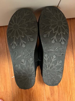 Botas de pelo negras con plataforma