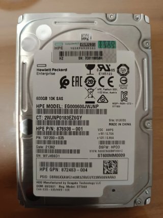 Lote 4 SAS 600GB 2.5 HPE