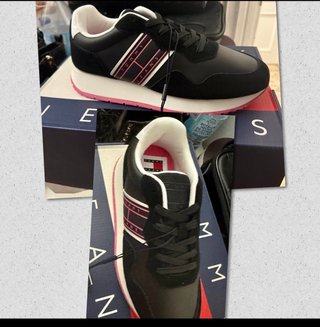 Zapatillas Tommy Jeans Negras y Rosas Nuevas