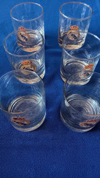 Set 6 Bicchieri Acqua Real Madrid