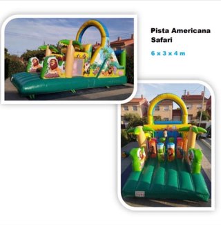 Pista Americana Hinchable Safari 6x3x4m