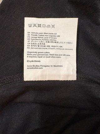 Camiseta Acne Studios Stockholm 1996 Talla S