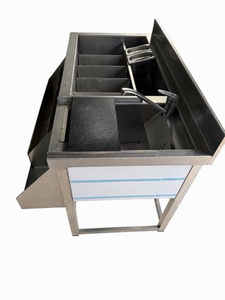 Mesa de coctelería de acero inoxidable