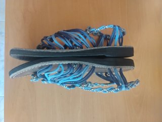 Chanclas artesanales mujer Talla S 37.5 Sin usar.
