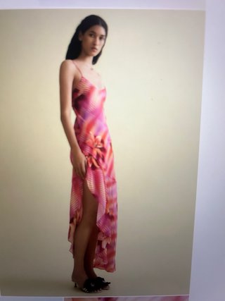Vestido largo estampado floral