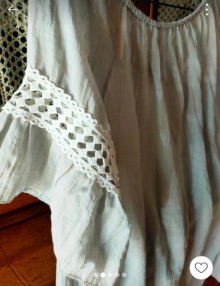Blusa azu/gris l con encaje
