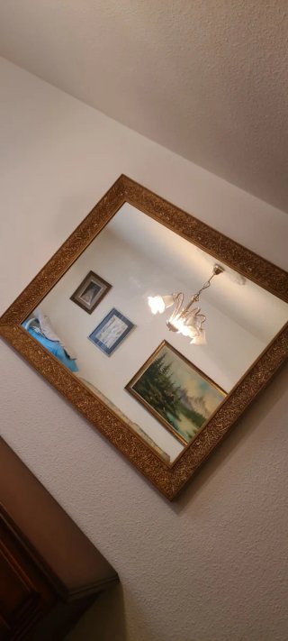 Espejo Pared Vintage Marco Dorado