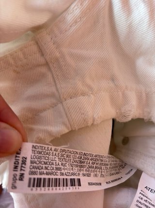 Shorts vaqueros Zara blancos y azules T.38