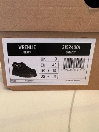 Dr. Martens Wrenlie Grizzly Sandalias Negras EU43