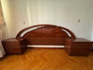 Mesillas y cabecero de cama madera