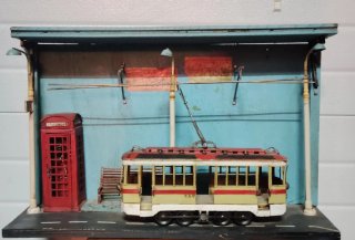 Diorama Estación Tranvía Vintage