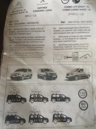 Barras de Techo Citroen Berlingo