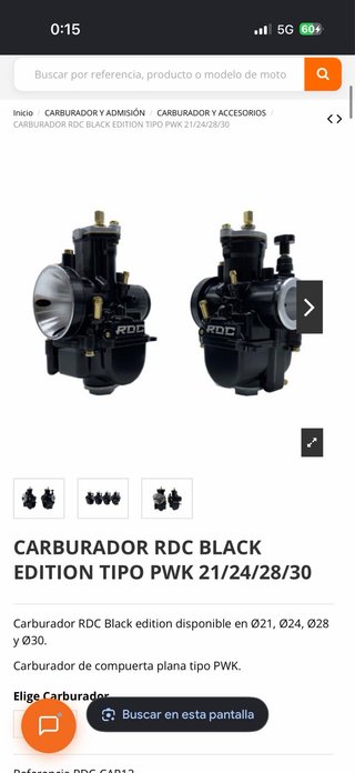 Carburador RDC Black Edition PWK 28mm