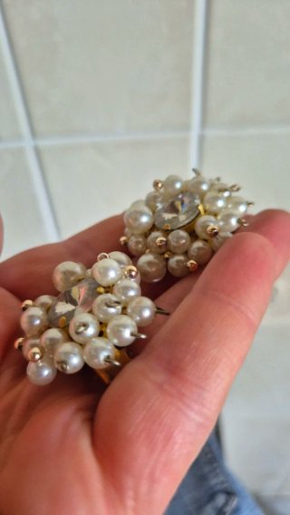 Orecchini perle e strass