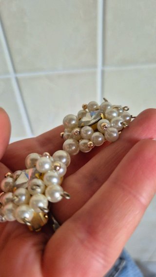 Orecchini perle e strass