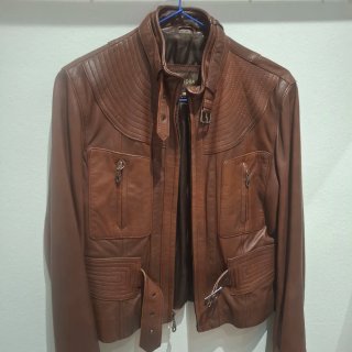 Chaqueta de piel ZENDRA marrón