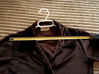 Camisa de terciopelo marrón chocolate