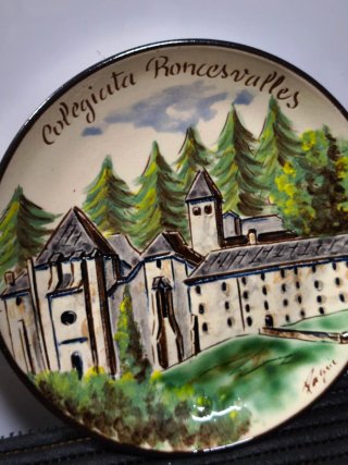 Plato decorativo Colegiata Roncesvalles