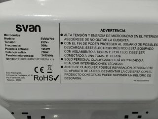 Microondas Svan Blanco