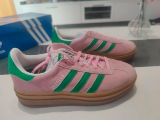 Adidas Gazelle Bold W Rosa y Verde