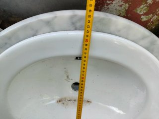 Lavabo de cerámica blanco