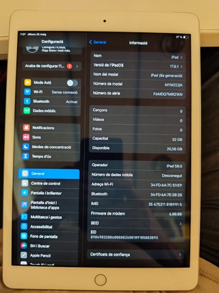 iPad 8ª Gen 32GB Wi-Fi + Cellular Blanco