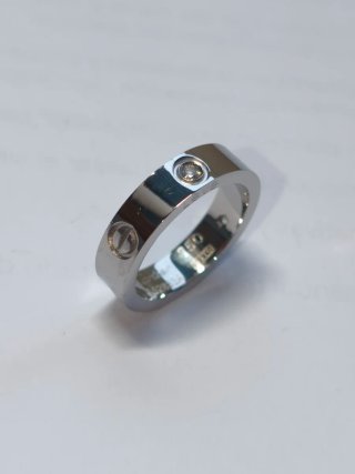Anillo Cartier plateado Love 750 Diamantes
