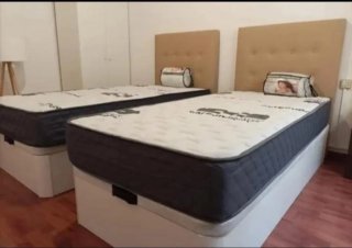 Canapés abatible madera con Colchónes