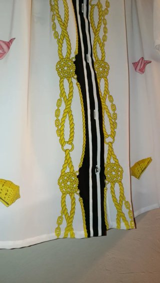 Camisa vintage con estampado de cadenas