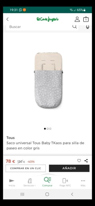 Carro de bebé gris