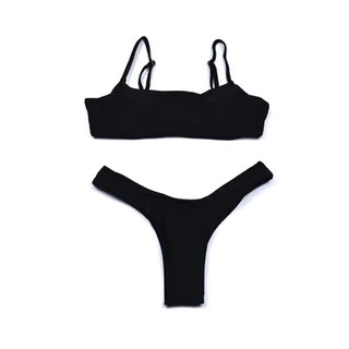 Bikini push-up talle bajo negro