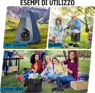 WC Campeggio Pieghevole Portatile 250Kg