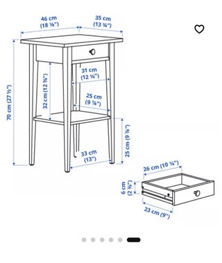 Mesita Noche Blanca Madera Ikea