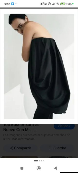 Top bustier negro