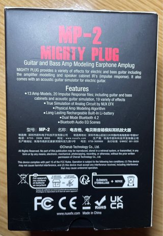 NUX MP-2 Mighty Plug Amplificador Guitarra/Bajo