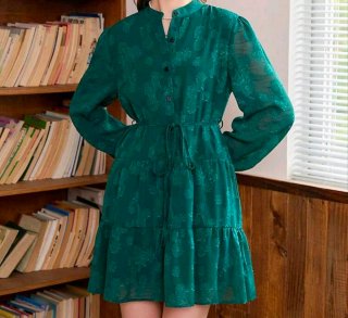 Vestido verde floral