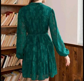 Vestido verde floral