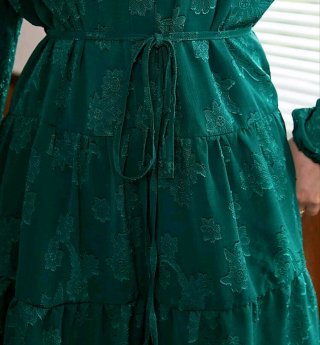 Vestido verde floral
