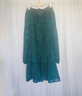 Vestido verde floral