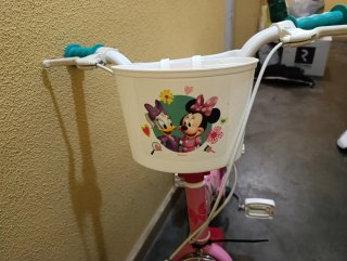 Bicicleta infantil Minnie Mouse rosa