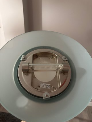 Lámpara de pie halógena metal y cristal