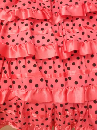 Vestido Flamenco Niña Lunares Rosa
