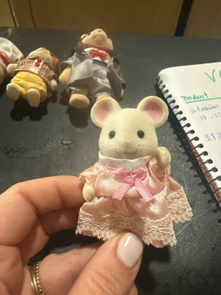 Juguete ratón vestido rosa