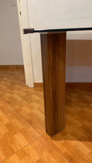 Mesa Comedor Cristal Negro Moderna