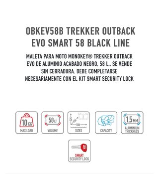 Baúl + Bombin Givi Trekker Outback EVO 58L Negro