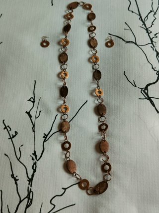 Collar Largo Boho-Chic + pendientes