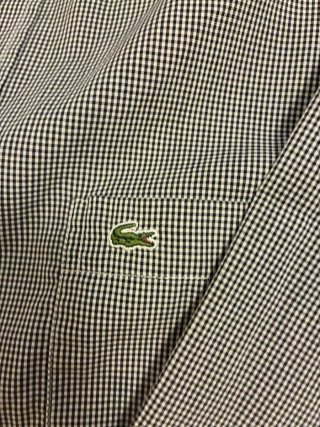 Camisa Lacoste Gris y Blanca