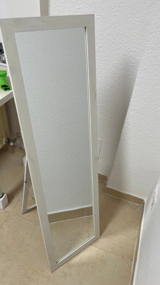 Specchio da terra in legno bianco