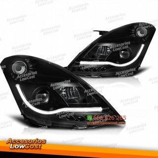 FARO DELANTERO DE LUZ DE TUBO NEGRA PARA SUZUKI S